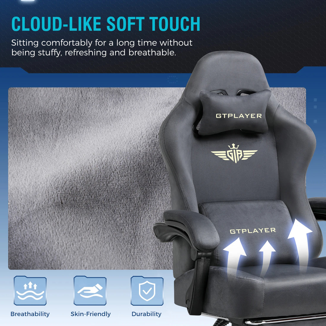 Gtplayer Fabric Gaming Chair