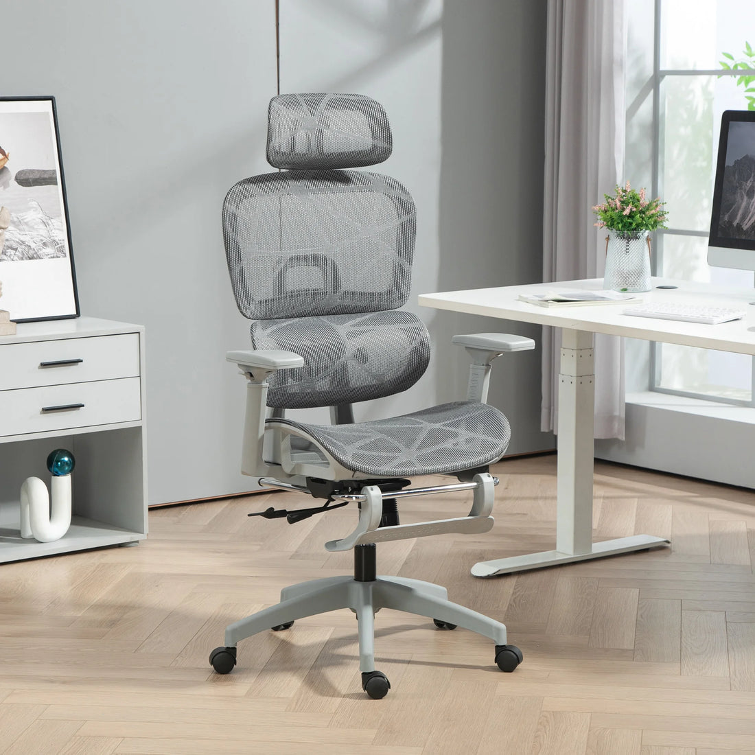 Ergonomic Swivel Computer Chair with 3D Armrest